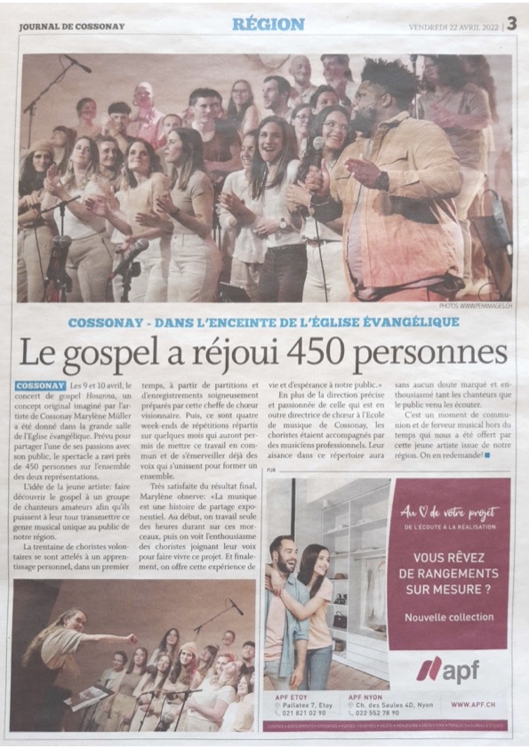 Journal de Cossonay - 22 avril 2022